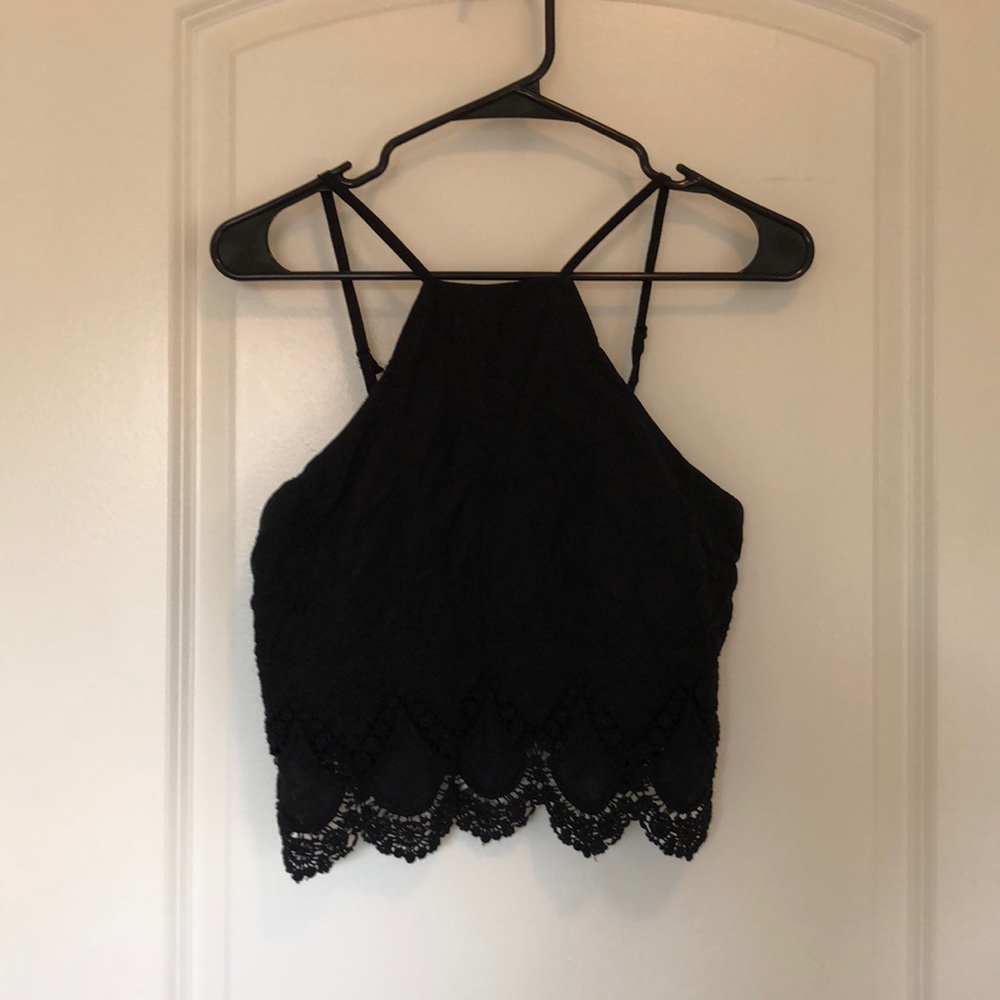 Black lace tank top